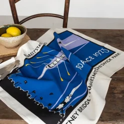 Rex London Cotton tea towel - TfL Vintage Poster "Boat Race" Outlet
