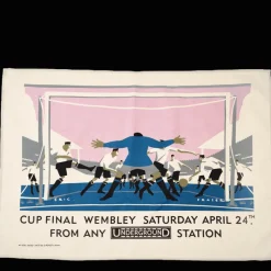 Rex London Cotton tea towel - TfL Vintage Poster "Cup Final" Fashion