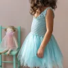 Rex London Crochet dress (3-4 years) - Aqua blue Outlet