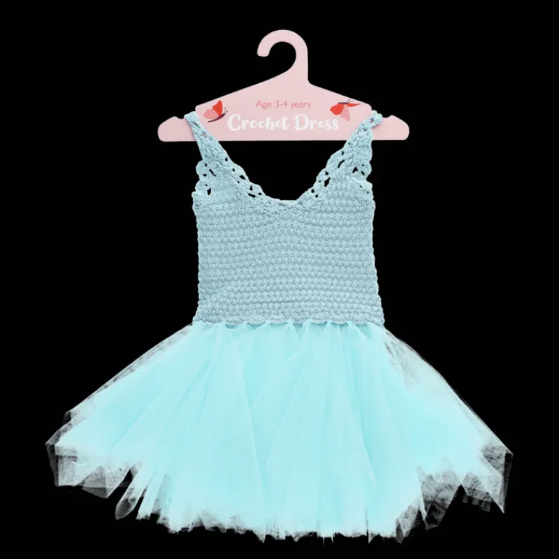 Rex London Crochet dress (3-4 years) - Aqua blue Outlet
