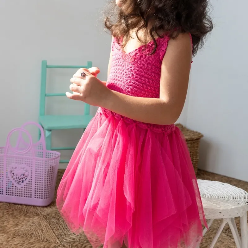 Rex London Crochet dress (3-4 years) - Bright pink Fashion