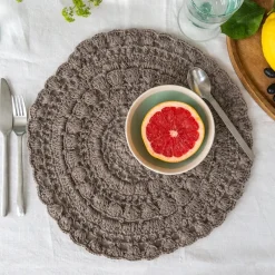 Rex London Crochet placemat - Grey Fashion