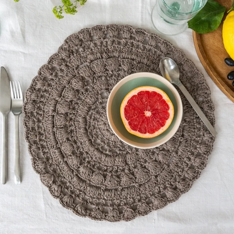 Rex London Crochet placemat - Grey Fashion