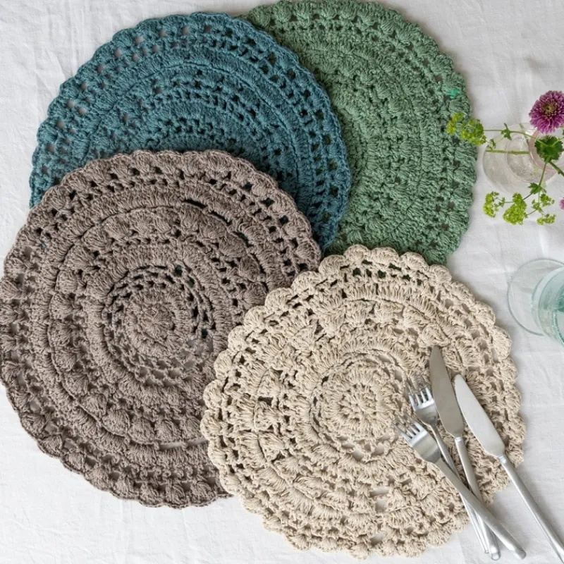 Rex London Crochet placemat - Ivory Online