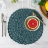 Rex London Crochet placemat - Teal Outlet