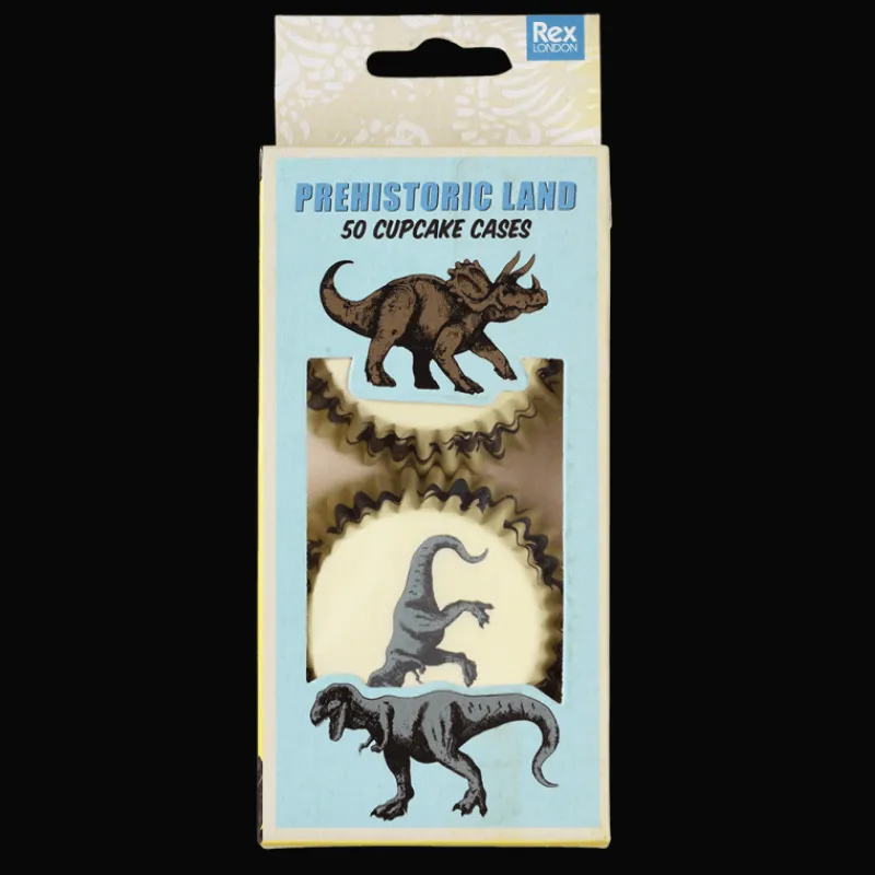 Rex London Cupcake cases (pack of 50) - Prehistoric Land Clearance