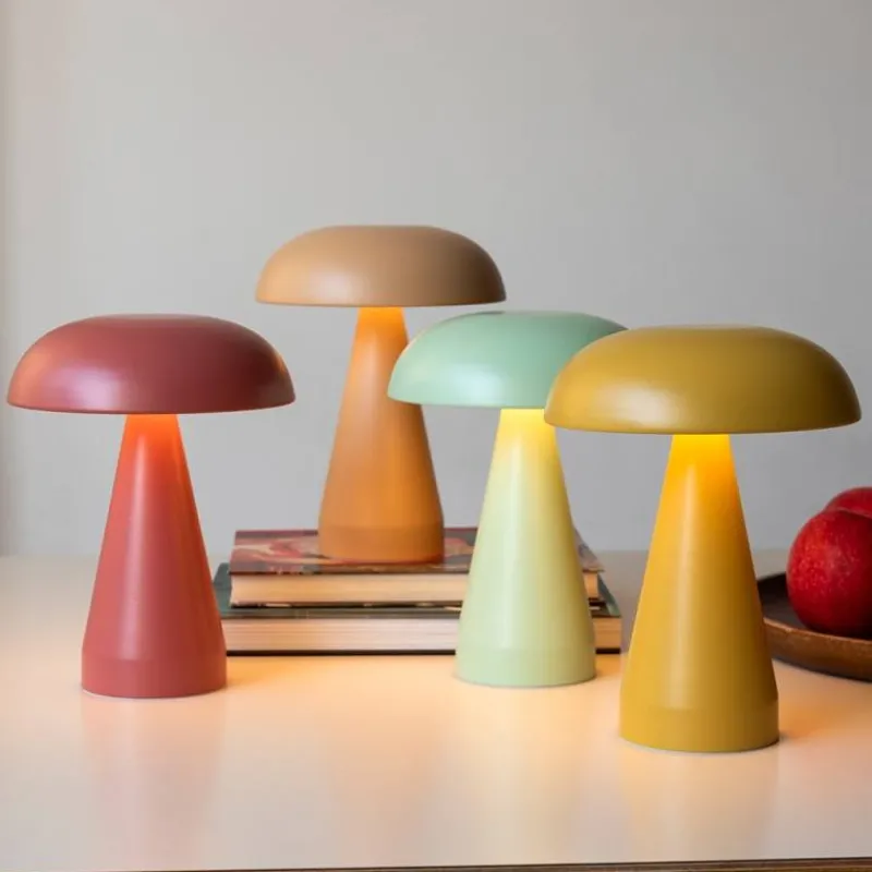 Rex London Dimmable mushroom touch lamp - Peach Online