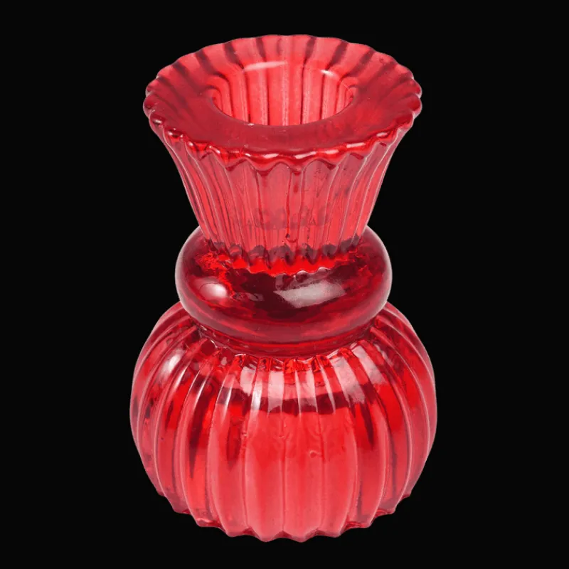 Rex London Double ended glass candle holder - Red Sale