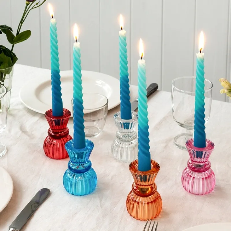 Rex London Double ended glass candle holder - Red Sale