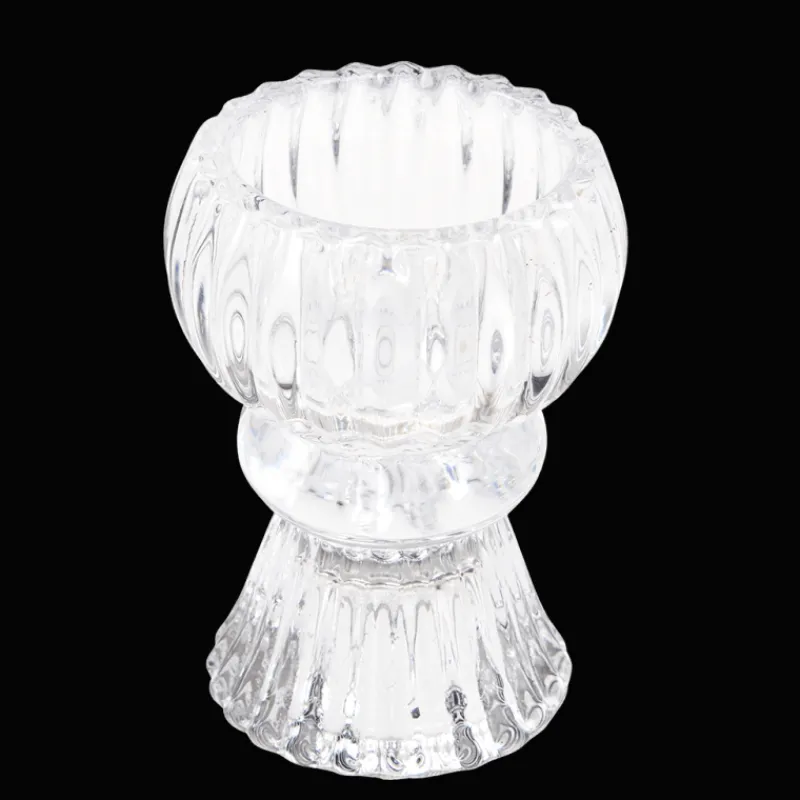 Rex London Double ended glass candle holder - Clear Online