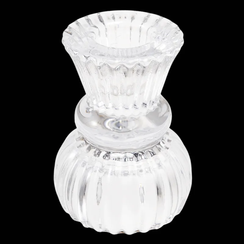 Rex London Double ended glass candle holder - Clear Online