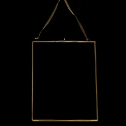 Rex London Double sided glass and brass metal hanging frame (25 x 20cm) Clearance