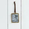 Rex London Double sided glass and brass metal hanging frame (4.5 x 5.5cm) Discount