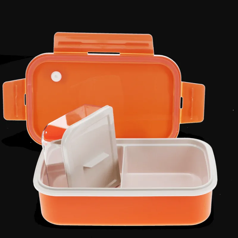 Rex London Double wall lunch box with divider - Orange Clearance