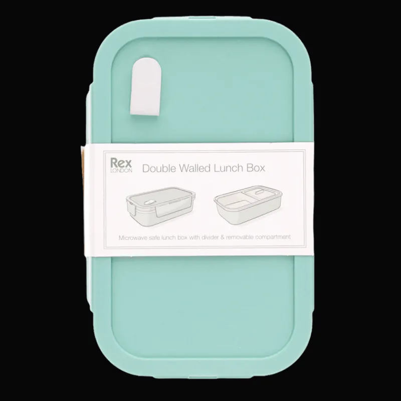 Rex London Double wall lunch box with divider - Pale blue Online