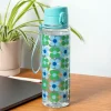 Rex London Drinks bottle with push button lid 700ml - Blue and green Daisy Sale