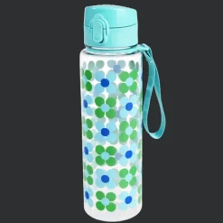 Rex London Drinks bottle with push button lid 700ml - Blue and green Daisy Sale