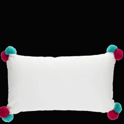 Rex London Embroidered cushion with pom poms - Sausage Dog Fashion