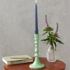Rex London Enamel candlestick (19cm) - Green Clearance