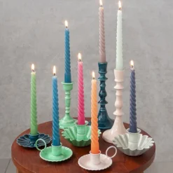 Rex London Enamel candlestick (13cm) - Green Outlet