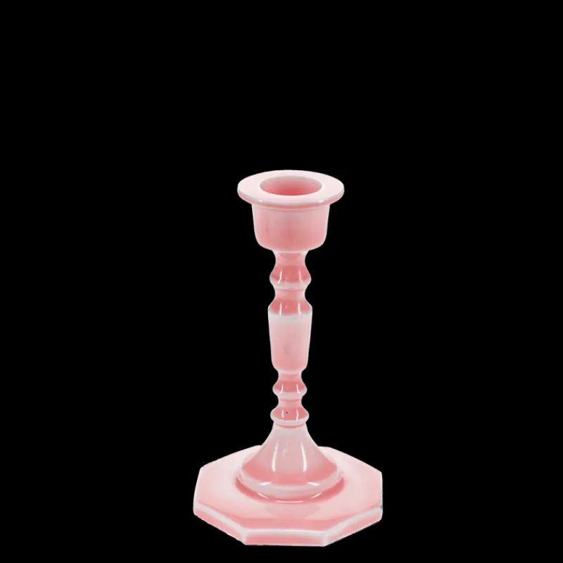 Rex London Enamel candlestick (13cm) - Pink Hot