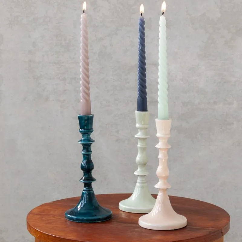 Rex London Enamel candlestick (19cm) - Soft pink Fashion
