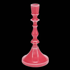 Rex London Enamel candlestick (19cm) - Vibrant pink Hot