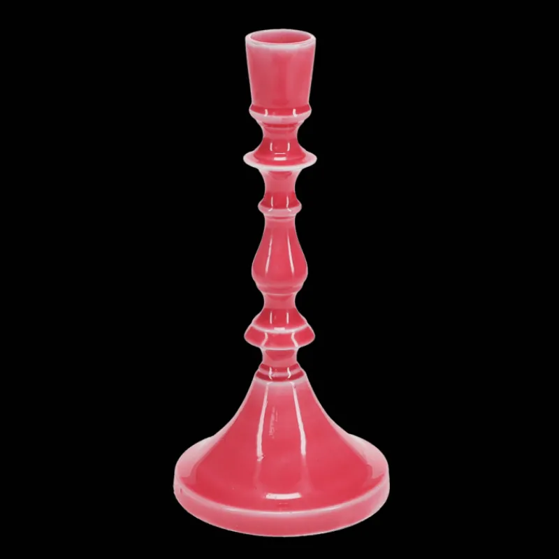 Rex London Enamel candlestick (19cm) - Vibrant pink Hot