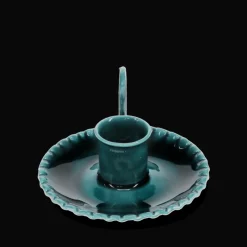 Rex London Enamel chamberstick candle holder - Blue Online