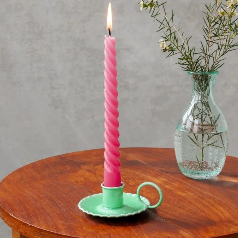 Rex London Enamel chamberstick candle holder - Green Fashion