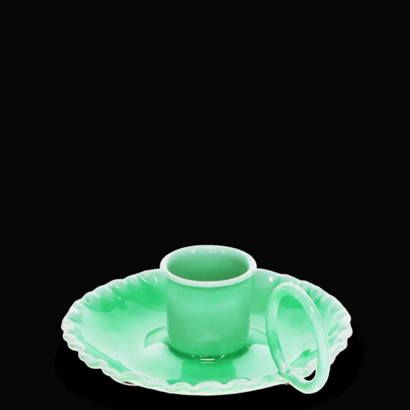 Rex London Enamel chamberstick candle holder - Green Fashion