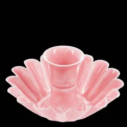 Rex London Enamel cupped flower candle holder - Pink Hot