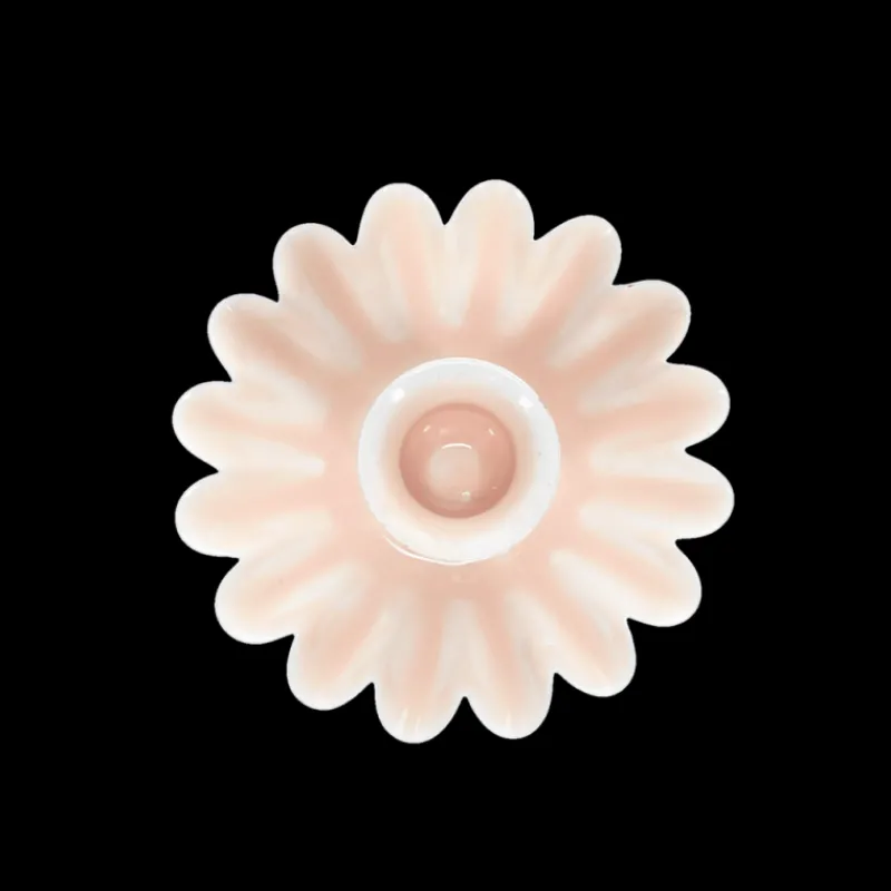 Rex London Enamel cupped flower candle holder - Soft pink Discount