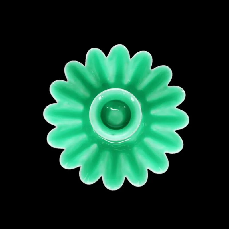 Rex London Enamel cupped flower candle holder - Green Online