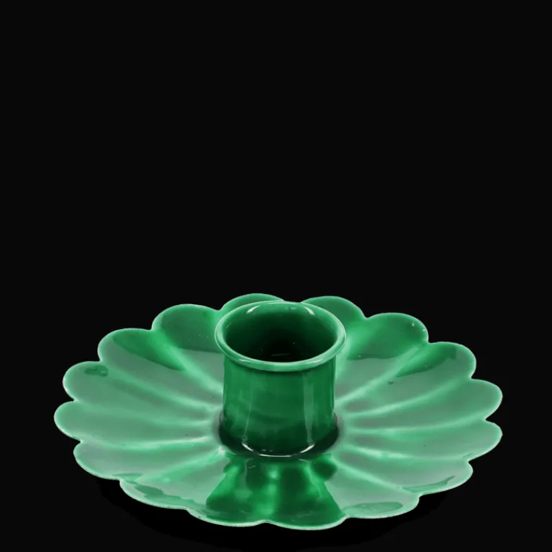 Rex London Enamel flat flower candle holder - Dark green Best