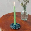 Rex London Enamel flat flower candle holder - Blue Sale