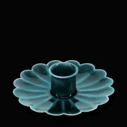 Rex London Enamel flat flower candle holder - Blue Sale