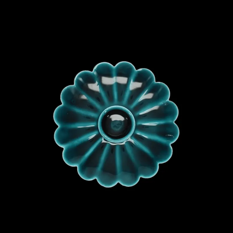 Rex London Enamel flat flower candle holder - Blue Sale