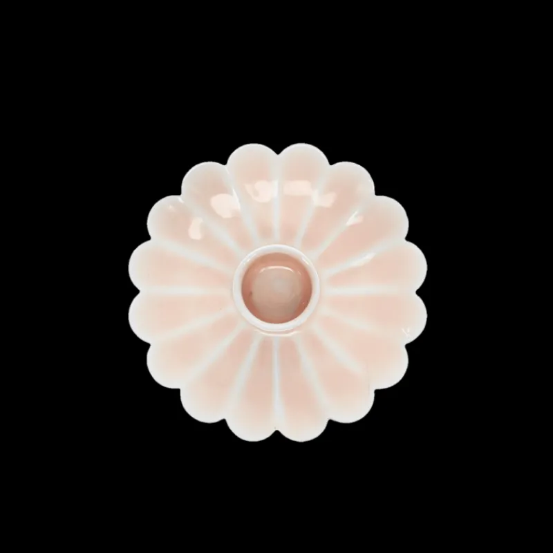 Rex London Enamel flat flower candle holder - Soft pink Discount