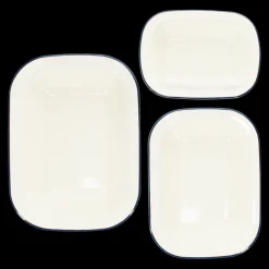 Rex London Enamel pie dishes (set of 3) - Blue Outlet