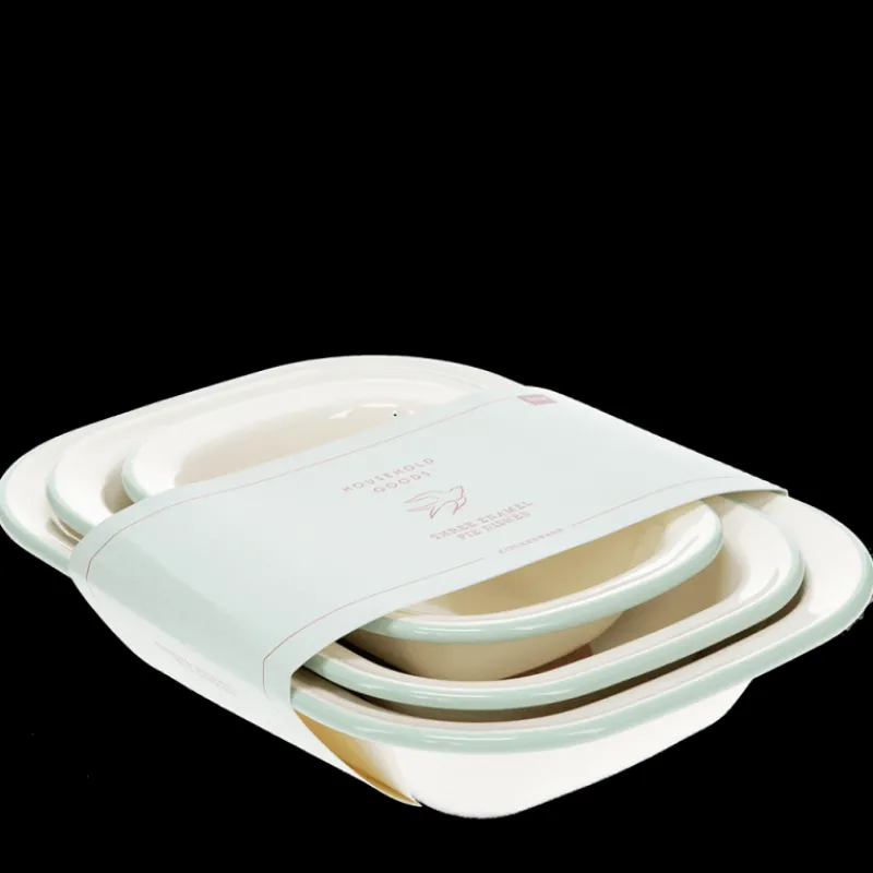 Rex London Enamel pie dishes (set of 3) - Pistachio green Hot