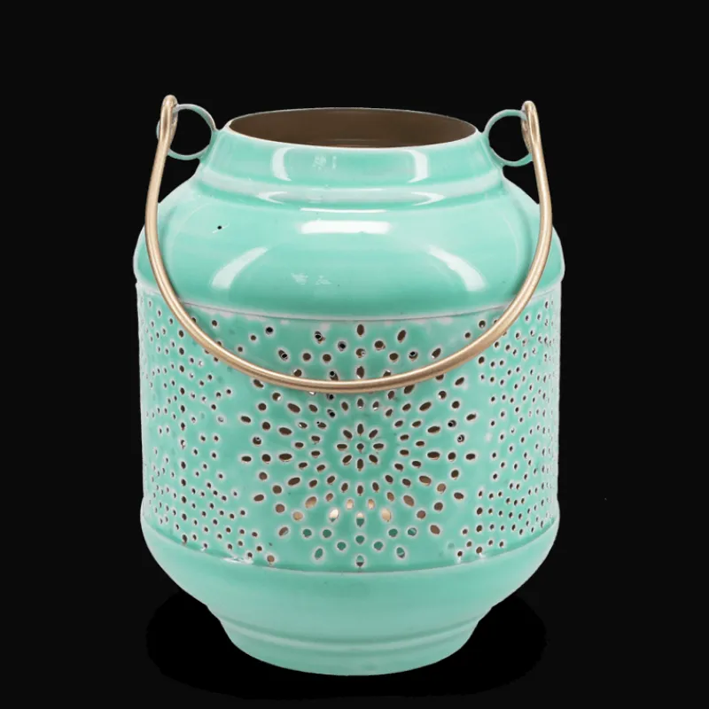 Rex London Enamel tealight lantern - Aqua Online
