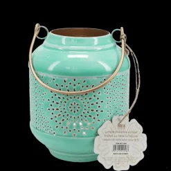 Rex London Enamel tealight lantern - Aqua Online