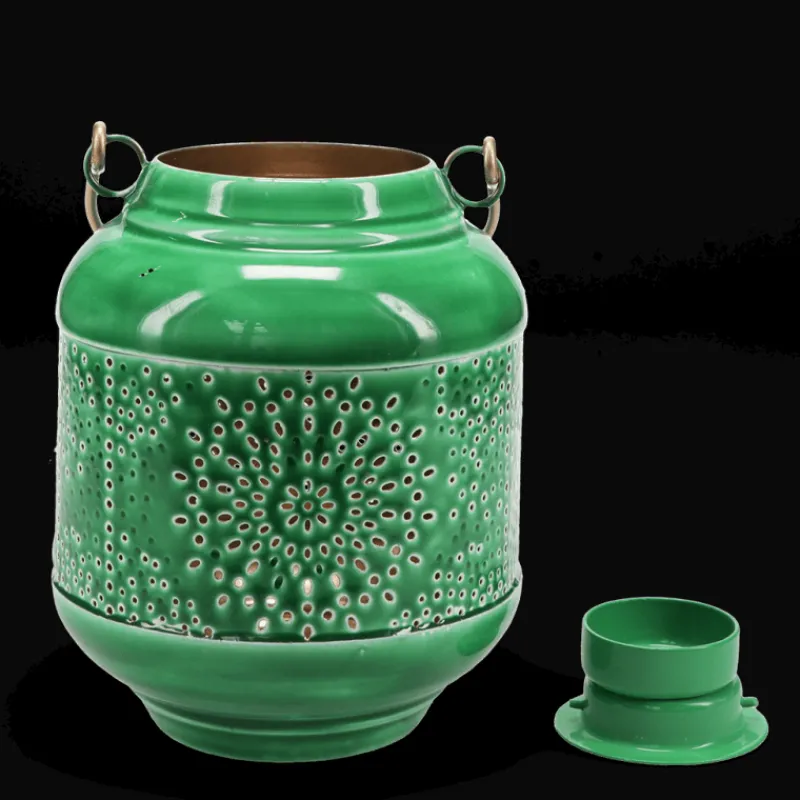 Rex London Enamel tealight lantern - Dark green Best