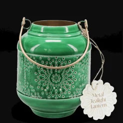 Rex London Enamel tealight lantern - Dark green Best
