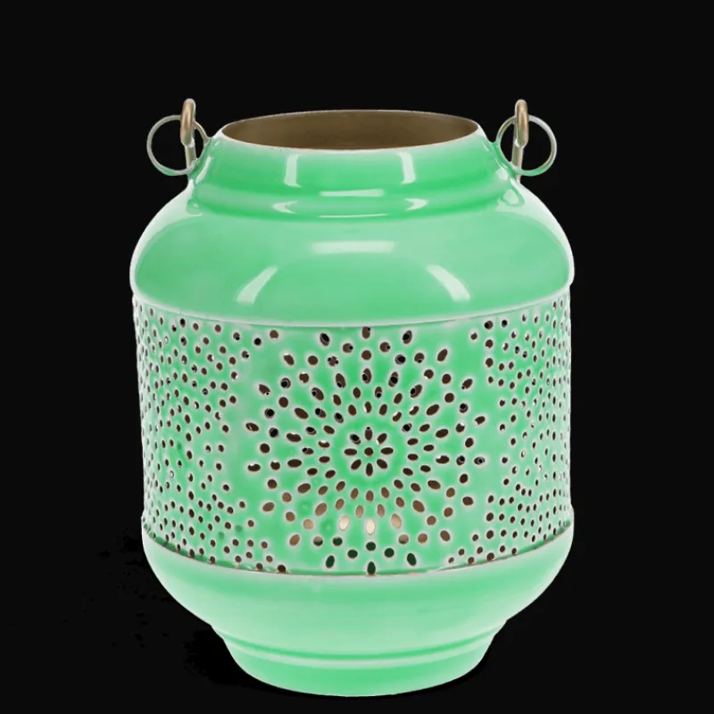 Rex London Enamel tealight lantern - Green Outlet