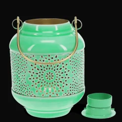 Rex London Enamel tealight lantern - Green Outlet