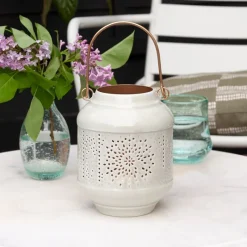 Rex London Enamel tealight lantern - Light grey Best
