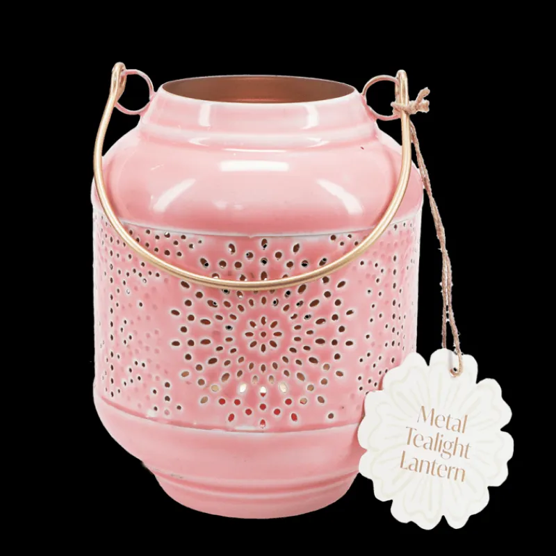 Rex London Enamel tealight lantern - Pink Discount