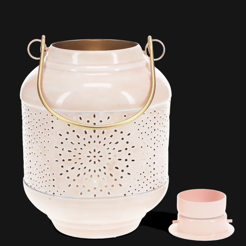 Rex London Enamel tealight lantern - Soft pink Best